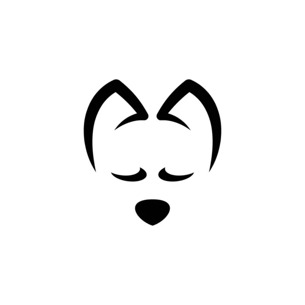 Hond Pet icon Black logo vector element — Stockvector