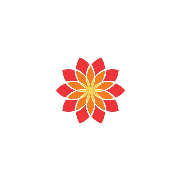 Geometrický kruh abstraktní květina ikona symbolu symbol prvek — Stockový vektor