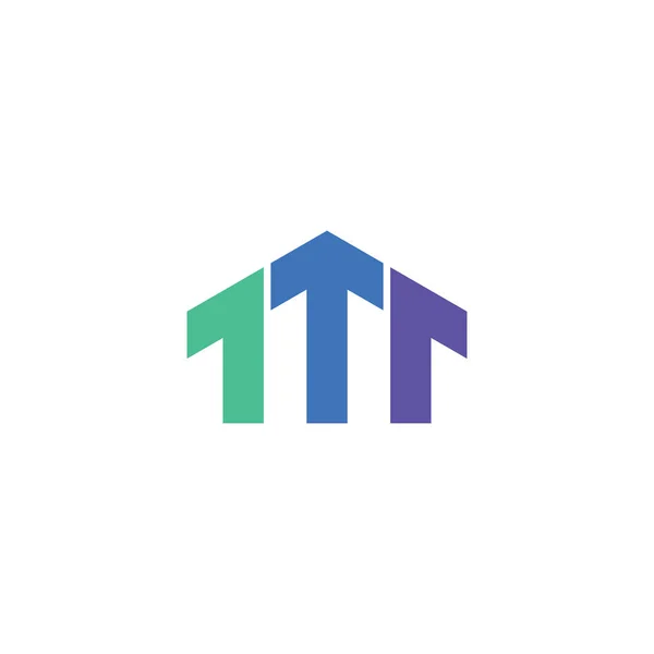 Huis pijl investering logo icon vector design — Stockvector