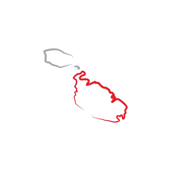 Μάλτα χάρτη εικονίδιο λογότυπο διάνυσμα σύμβολο στοιχείο — Διανυσματικό Αρχείο