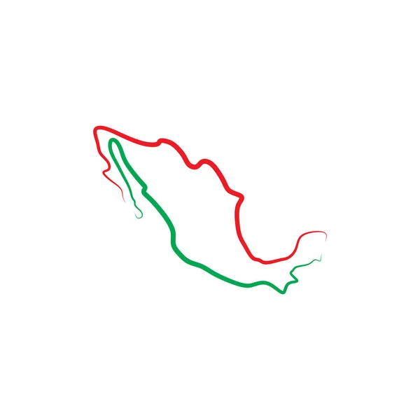 Mexico kaart icoon logo vector symbool element — Stockvector