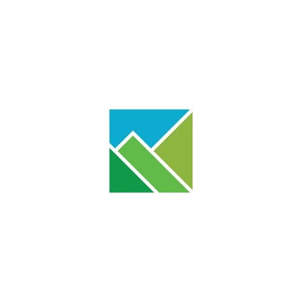 Sierras icono cuadrado logotipo diseño elemento símbolo — Vector de stock