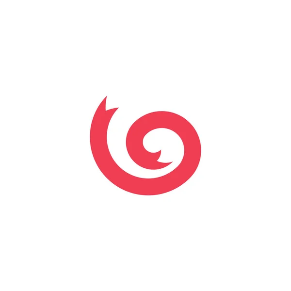 Rojo espiral banner vector símbolo signo elemento — Archivo Imágenes Vectoriales