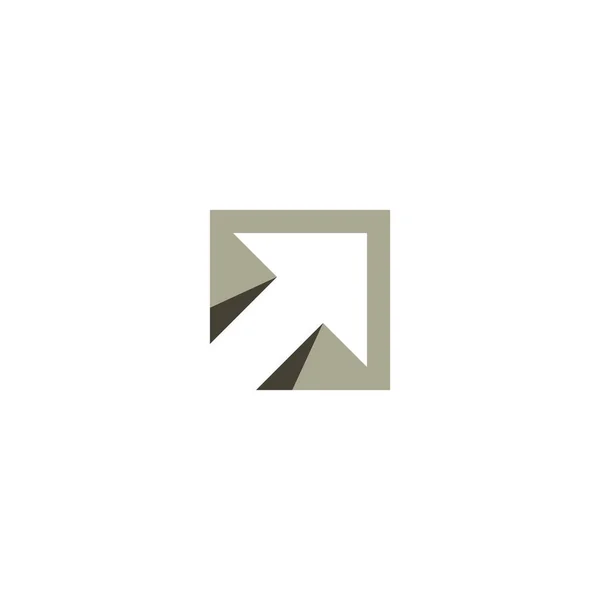 正方形の矢印のロゴシンボルアイコンベクターデザイン — ストックベクタ