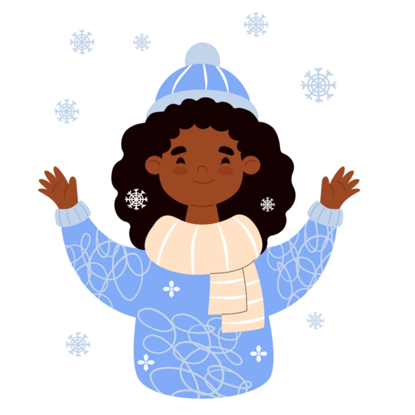 Ethnic Winter Girl playing with Snowflakes. Female seasonal Portrait