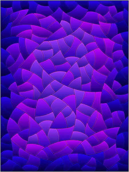Illustration Glasmalereistil Mit Abstraktem Blau Violettem Hintergrund Nachahmung Des Nachthimmels — Stockvektor