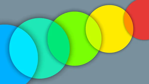 Fond Abstrait Avec Différentes Surfaces Niveaux Cercles Arc Ciel Conception — Image vectorielle