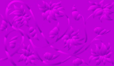 Arka plan illüstrasyon soyut çiçek, mor noktalı resim, yatay yönlendirme ile