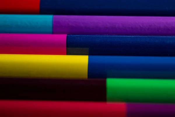 Fundo Lápis Multi Coloridos Mesa — Fotografia de Stock