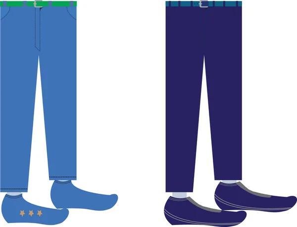Pantalone Scarpa Stampa — Vettoriale Stock