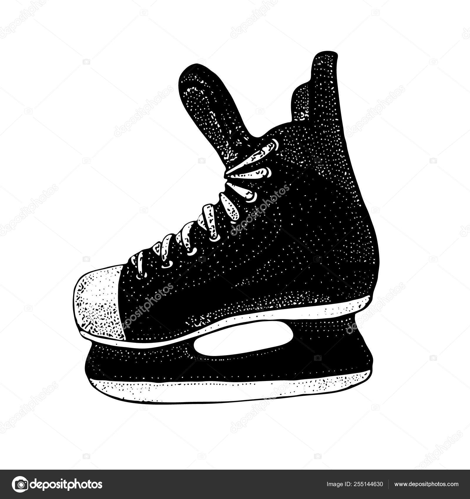 Férias de inverno ilustração com patins de gelo desenho animado. Patins de  hóquei no gelo. Ilustração vetorial com equipamento esportivo isolado sobre  fundo branco . Vetor de ©NataliaPertseva 255144630, image size:1600x1700