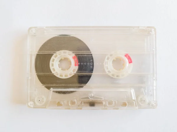 Cassetteband Object Geïsoleerd Een Witte Achtergrond Analoge Magneetband Voor Audio — Stockfoto
