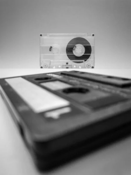 Cassetteband Object Geïsoleerd Een Witte Achtergrond Analoge Magneetband Voor Audio — Stockfoto