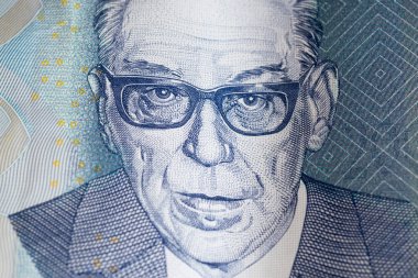 Ivo Andriç 'in 200 Bosnalı markta portresi, Nobel ödüllü