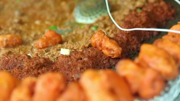 Уличная Палатка Индийского Соевого Соевого Овоща — стоковое видео