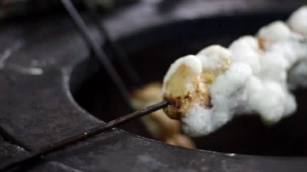 Kuře Reshami Tikka Grilované Kousky Vykostěného Kuřete Marinované Vajíčkem Vařeným — Stock video