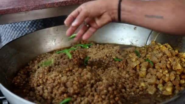 Faire Choley Pour Bhature Cholle Servir Avec Des Oignons Salade — Video