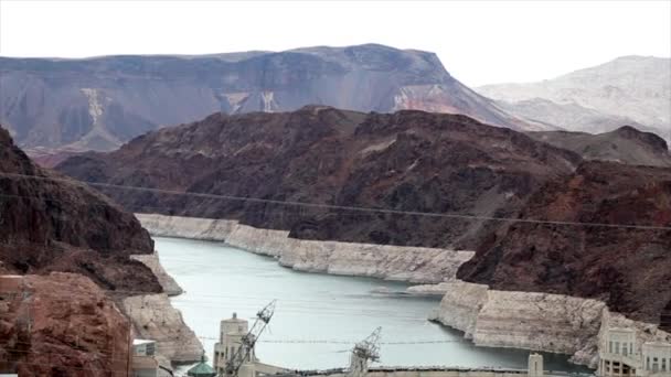 Büyük Adam Hoover Barajı Las Vegas Mead Gölü Yaptı — Stok video