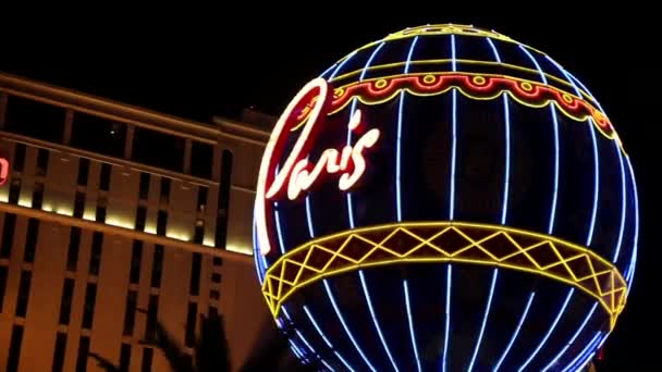 Replica Van Eiffeltoren Parijs Las Vegas Paris Hotel — Stockvideo