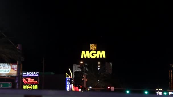 Fachada Hotel Mgm Las Vegas Nevada — Vídeo de Stock