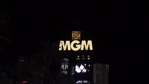 Fachada Hotel Mgm Las Vegas Nevada — Vídeo de Stock