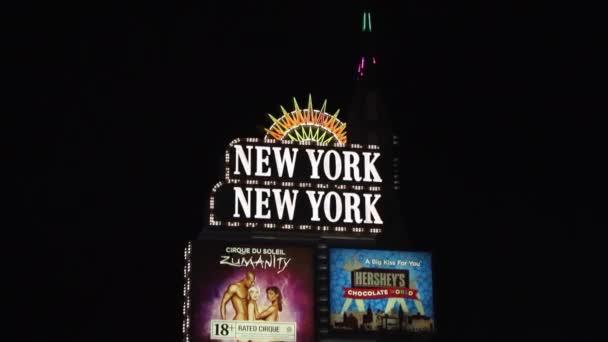 New York New York Oteli Las Vegas Nevada — Stok video