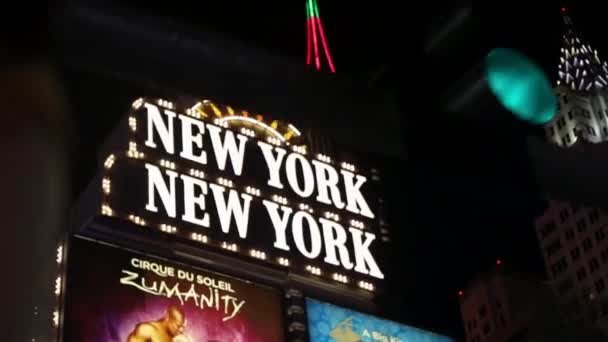 New York New York Oteli Las Vegas Nevada — Stok video