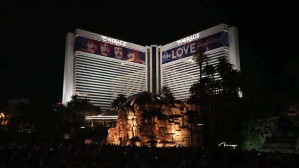 Vulcão Hotel Mirage Las Vegas Nevada — Vídeo de Stock