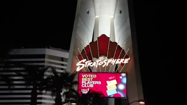 Världens Högsta Bungyjump Stratosphere Tower Las Vegas — Stockvideo