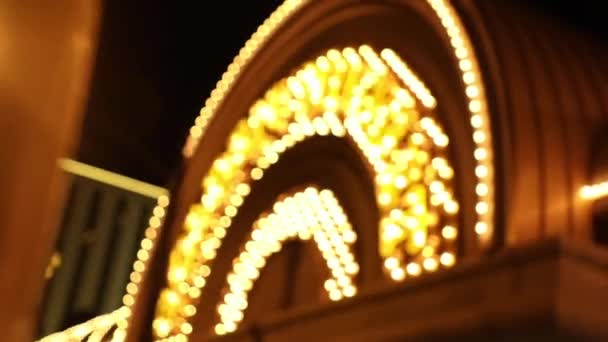 Sinal Néon Iluminado Fremont Street Las Vegas — Vídeo de Stock