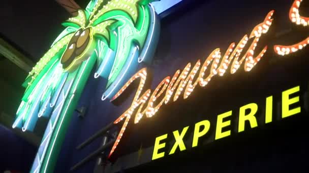 Orang Orang Fremont Pengalaman Jalanan Las Vegas Nevada — Stok Video