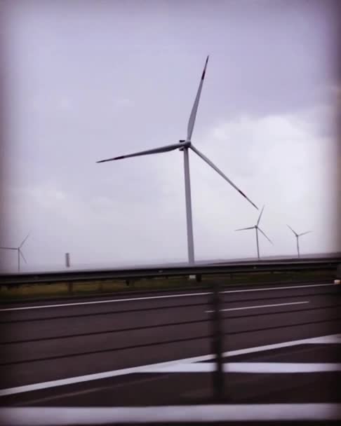 Větrné Mlýny Pro Výrobu Energie Krajina Rostovská Oblast — Stock video