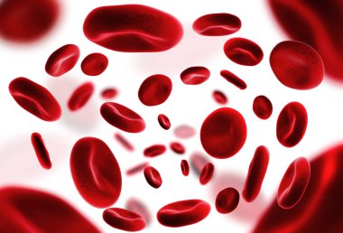 kan hücreleri gerçek zamanlı 3d render illüstrasyon