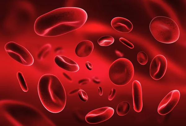 Рендеринг Иллюстрации Потоковых Клеток Крови — стоковое фото