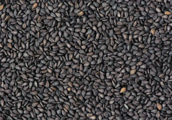 Black Sesame Seeds Background — Stock Photo, Image