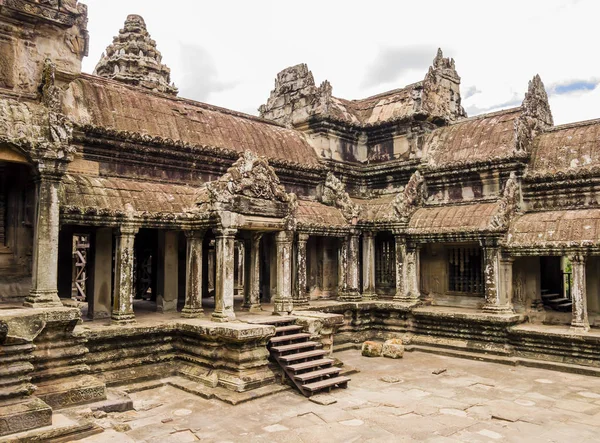 Kalıntıları Angkor Wat Tapınağı Siem Reap Kamboçya — Stok fotoğraf