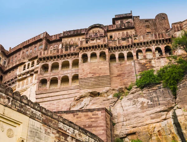 Impresionante Palacio Maharajah Fuerte Mehrangarh Jodphur Rajastán India — Foto de Stock