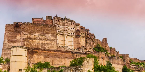 Vista Panorámica Del Fuerte Mehrangarh Jodphur Rajasthan India — Foto de Stock