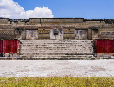 Mitla ana Sarayı sit alanı, Oaxaca, Meksika görünümünü