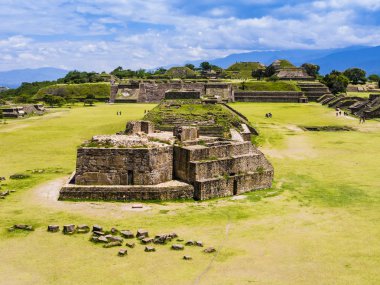 Monte Alban, Zapotecs, Oaxaca, Meksika antik kentin panoramik görünüm
