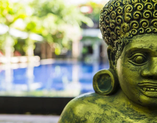 Detail Der Goldenen Khmer Kriegerstatue Siem Reap Kambodscha — Stockfoto