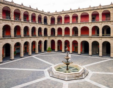 National Palace (Palacio Nacional) merkez avlusu, Mexico City, Meksika