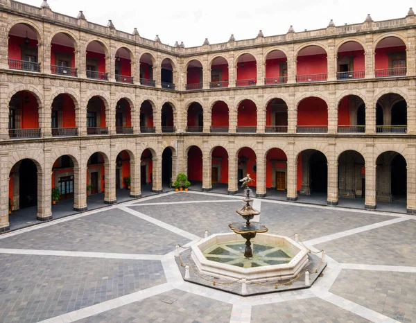 Stunning view of National Palace (Palacio Nacional) central courtyard, Mexico City, Mexico