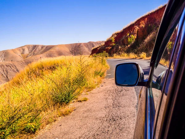 Conducir Coche Través Los Paisajes Escénicos Las Tierras Altas Madagascar —  Fotos de Stock