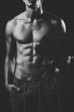 adam ile gül buketi