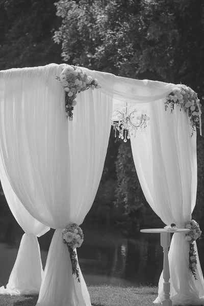 Svatba bílá pavilon — Stock fotografie