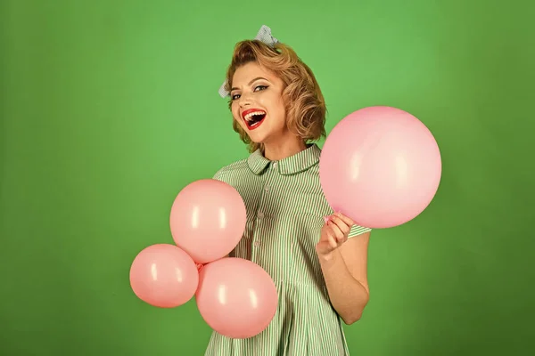 Birthday, vintage, pinup, celebration. — Stock Photo, Image