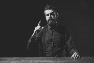 Yakışıklı adam yüz. İşadamı veya tablo CEO'su.