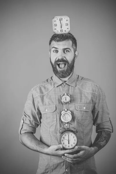 Hora y mañana perfecta. Hombre feliz. . — Foto de Stock