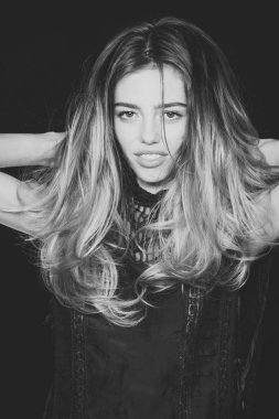 Kadın yüz güzellik. Güzellik ve moda stil.